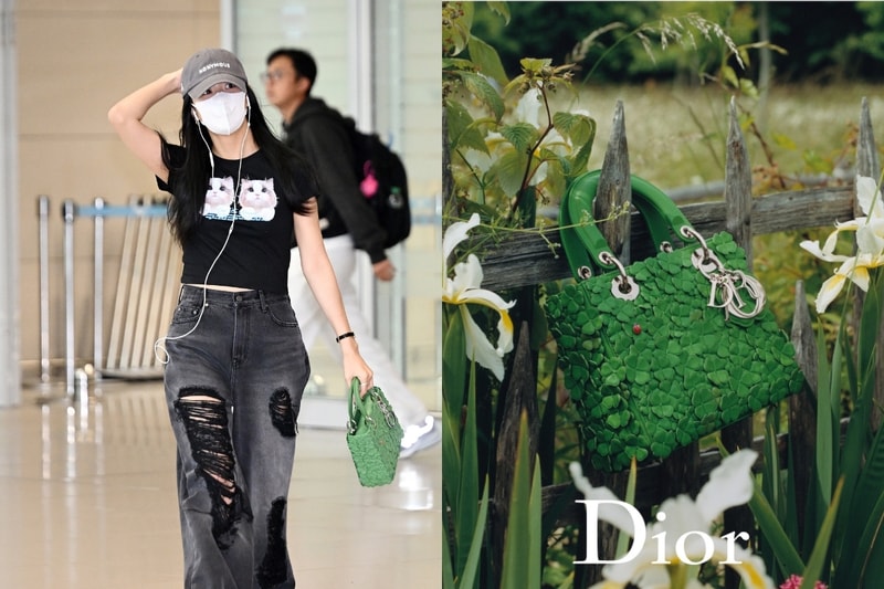Jisoo 率先背上 Jonathan Anderson 設計的「四葉草 Lady Dior」