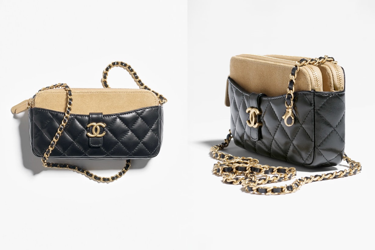 chanel 2025 Métiers d’art beige black suede handbags 