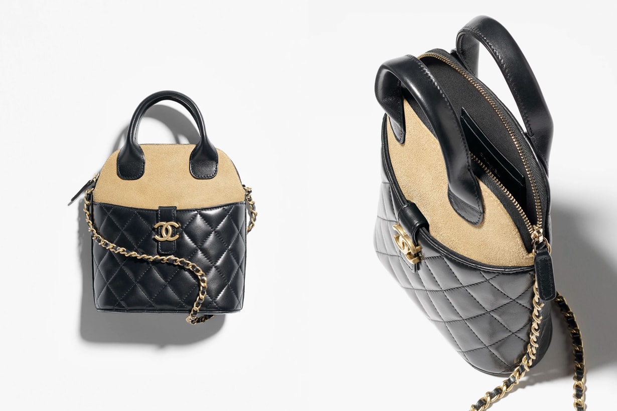 chanel 2025 Métiers d’art beige black suede handbags 