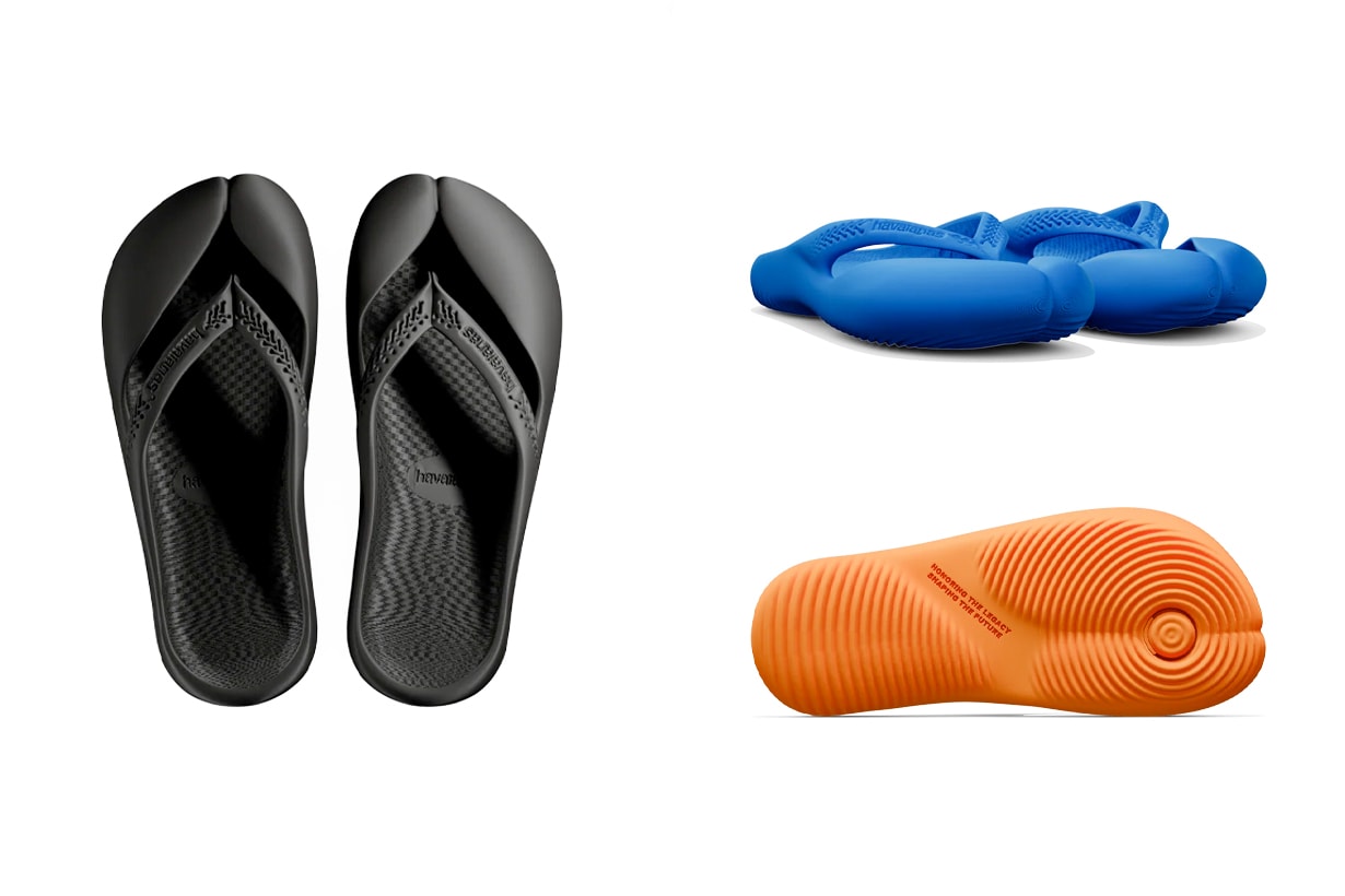 Havaianas Zellerfeld 3D print hide toe flip flops