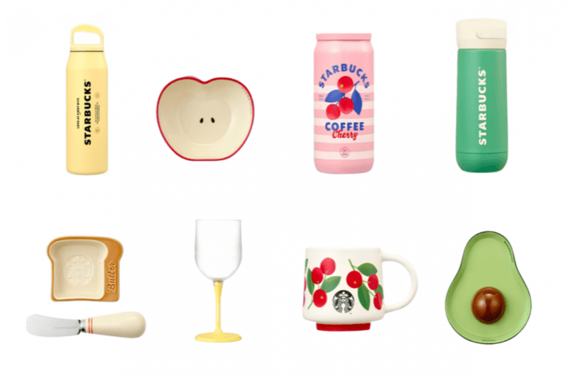 韓國 Starbucks 實在太懂少女心：水果餐盤、隨身杯、香蕉熊吊飾......玲瑯滿目的可愛新周邊登場！