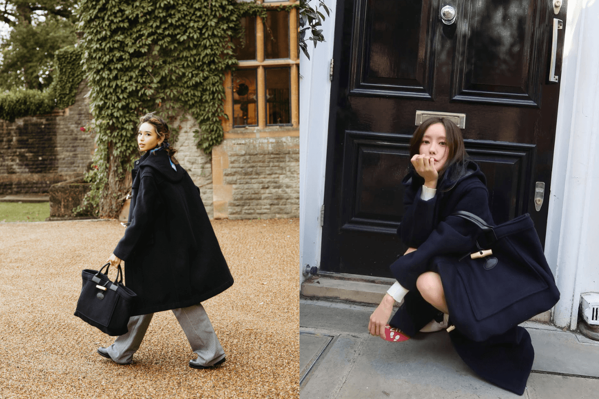 Longchamp x Gloverall Le Roseau duffle-coat KOL Style