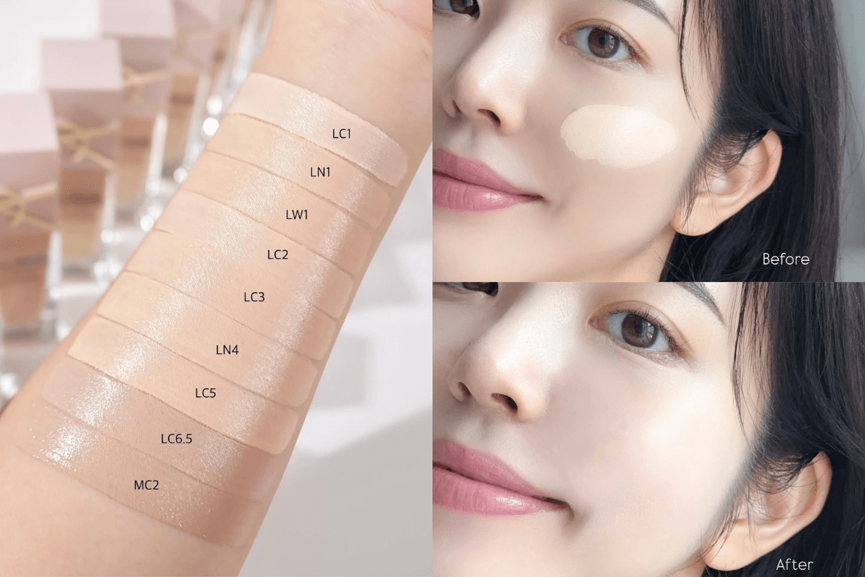 YSL new all hours glow foundation rose