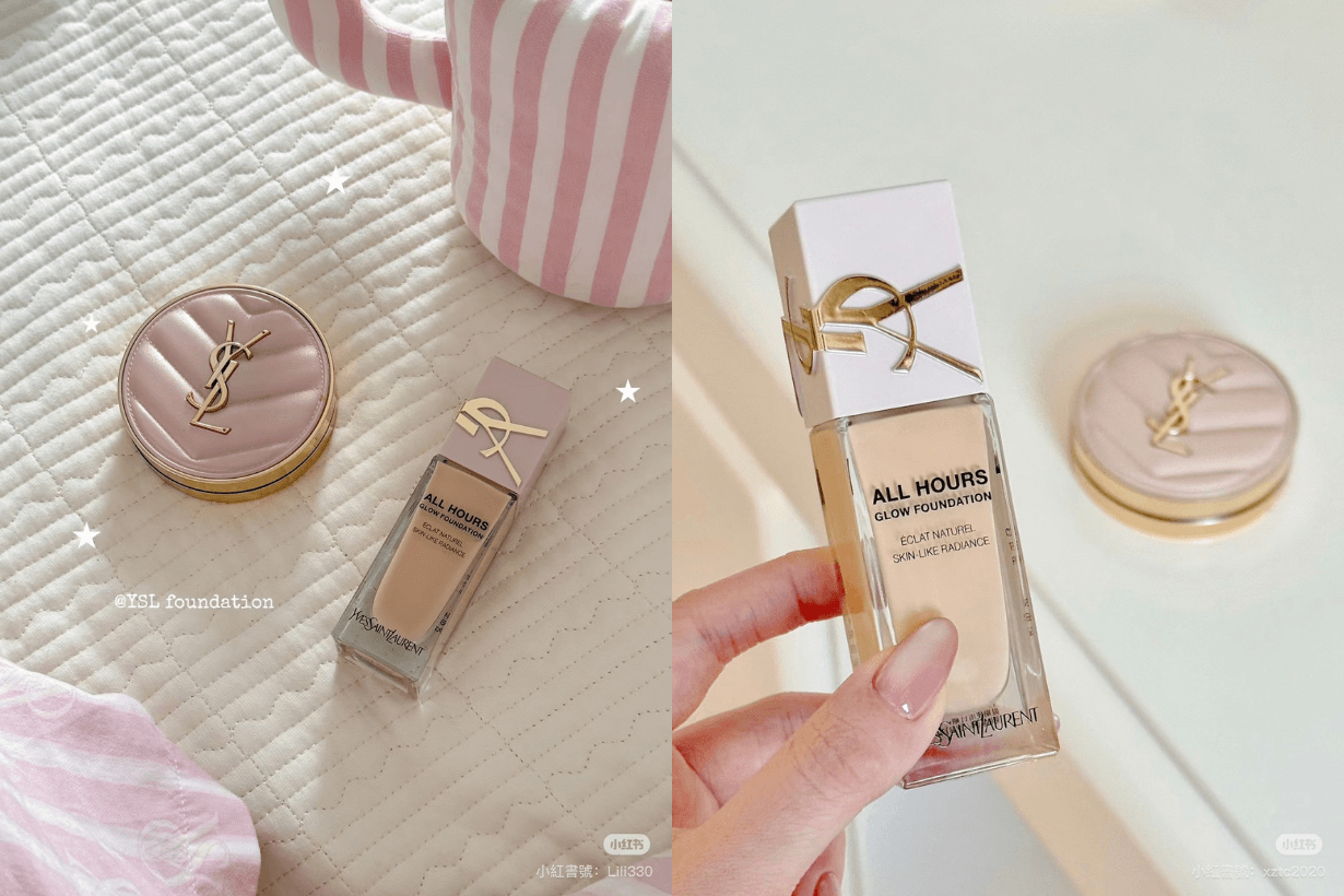 YSL new all hours glow foundation rose