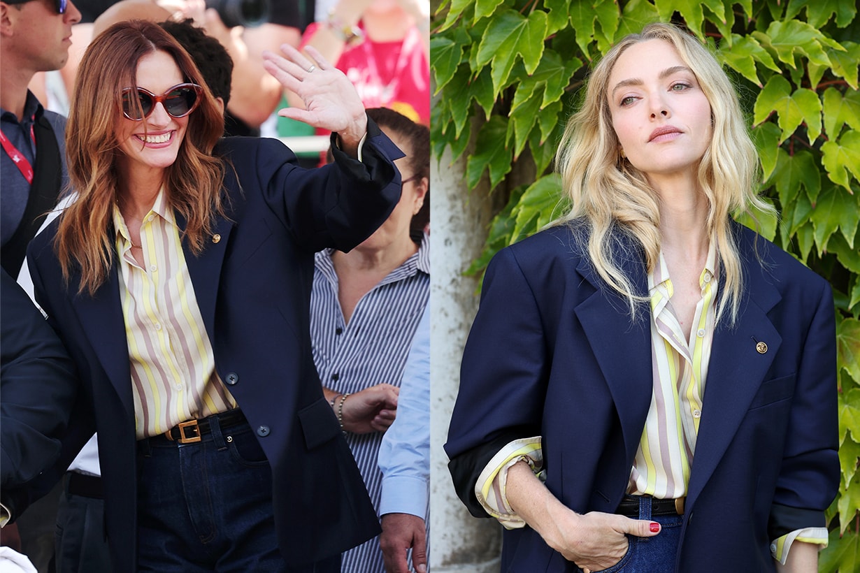 Amanda Seyfried Julia Roberts venice same outfit versace story reason