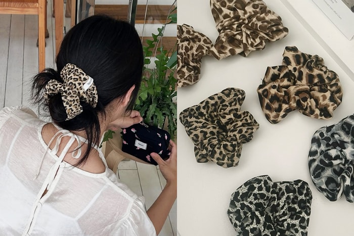 在踏入充滿野性的秋冬季中，韓國女生們都換上豹紋 Scrunchie，綁著最可愛的髮型