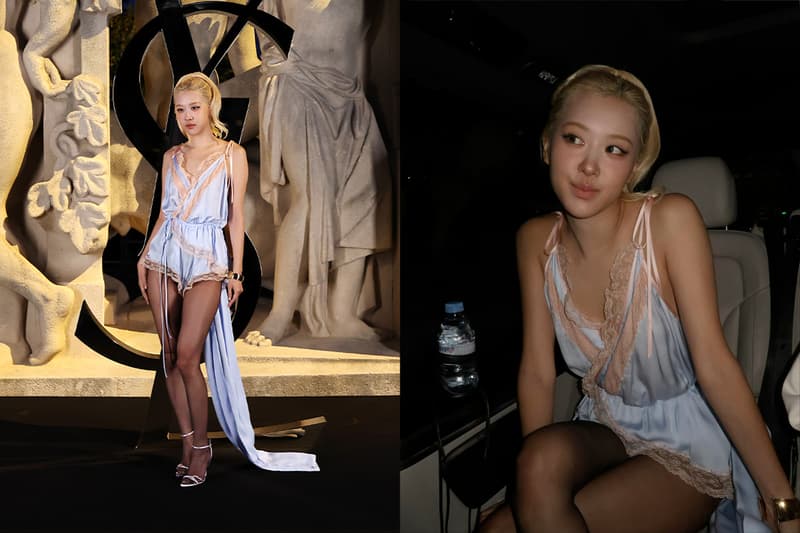 Rosé saint laurent paris fashion week outfit 2026 ss
