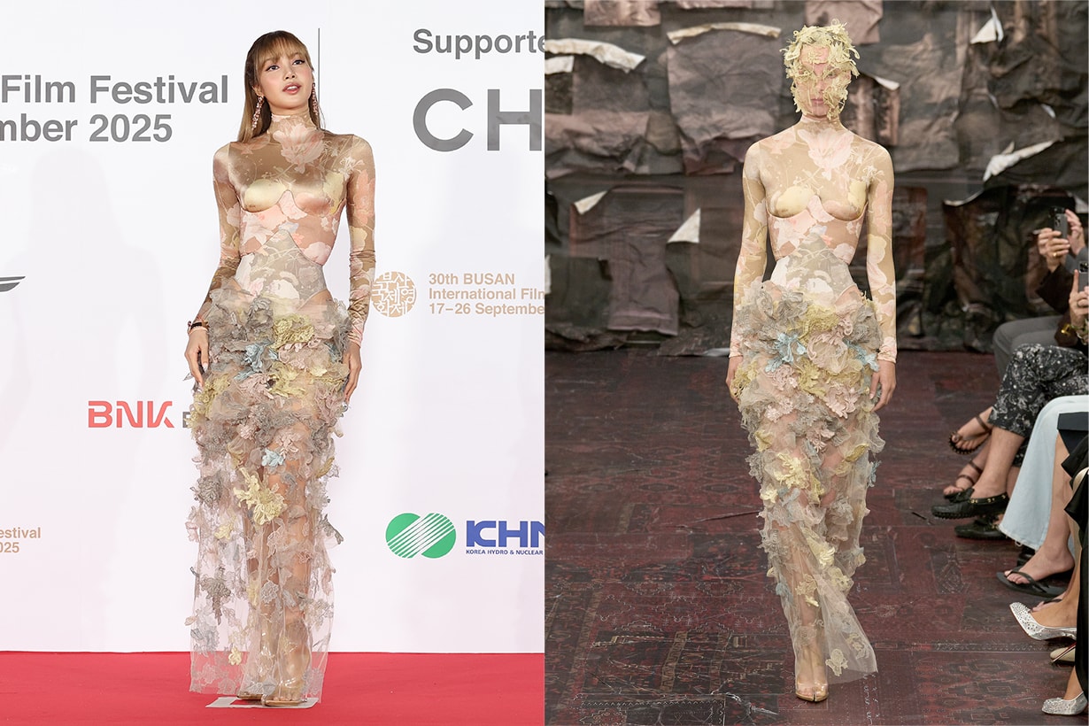 blackpink lisa busan film festival BIFF maison margiela haute couture red carpet