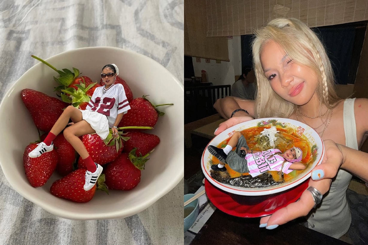 還在分享普通的造型照?趕快跟這位越南女生學拍,最有趣的「食物 + OOTD」拍照方法