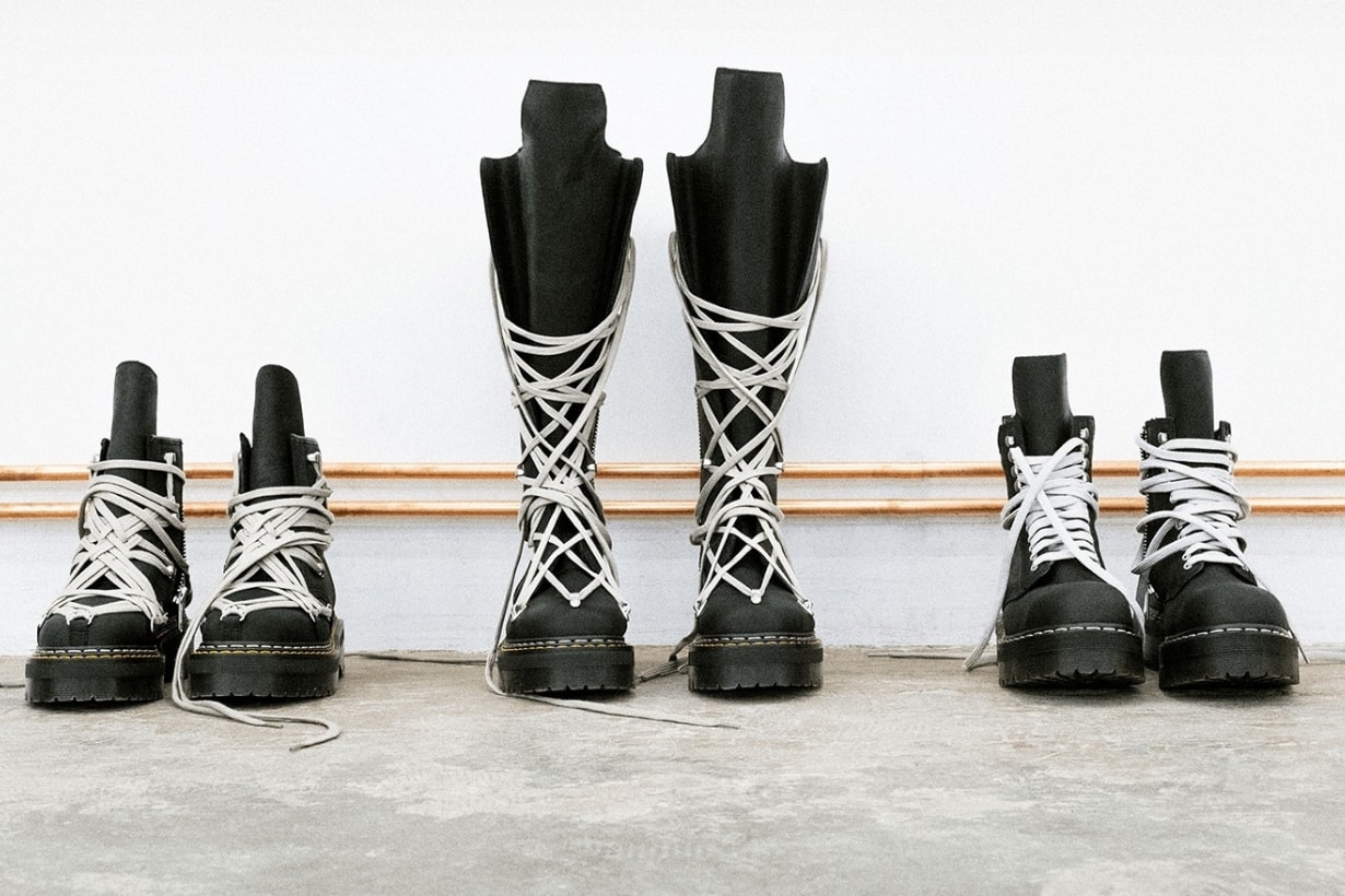 Rosé 也收藏的聯名系列！Dr. Martens X Rick Owens 再次聯乘，型格設計繼續燒