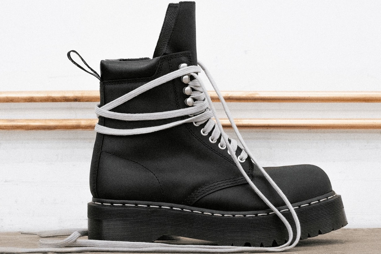 Rosé 也收藏的聯名系列！Dr. Martens X Rick Owens 再次聯乘，型格設計繼續燒