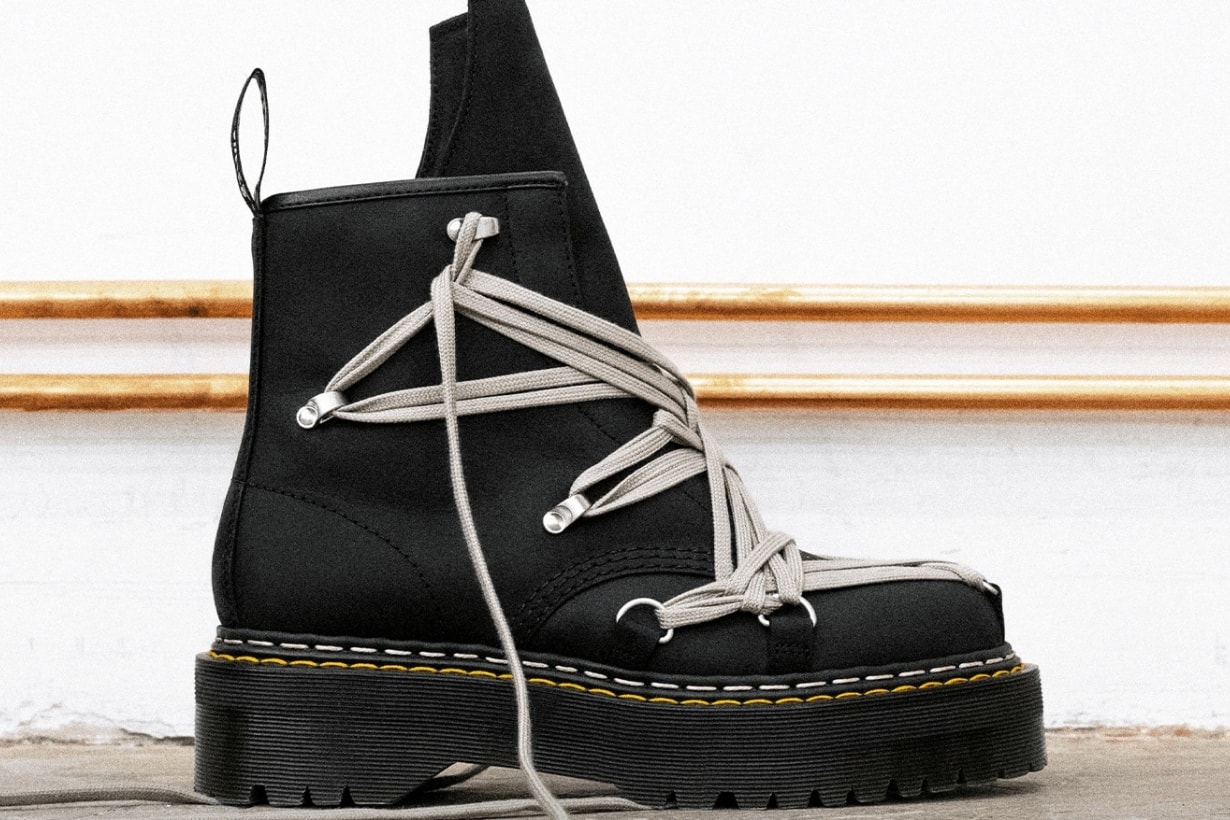 Rosé 也收藏的聯名系列！Dr. Martens X Rick Owens 再次聯乘，型格設計繼續燒