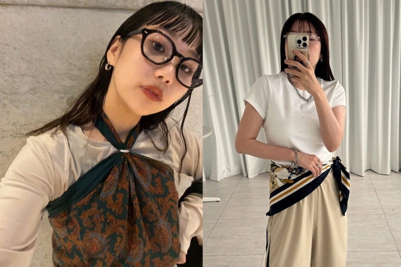 日本女生精緻感：一條絲巾 4 款綁法，穿搭品味瞬間升級！
