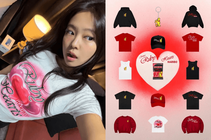 Jennie x Haribo 聯名開賣!不只是愛心軟糖,T-shirt、鑰匙圈也是滿滿的 Ruby Vibe!