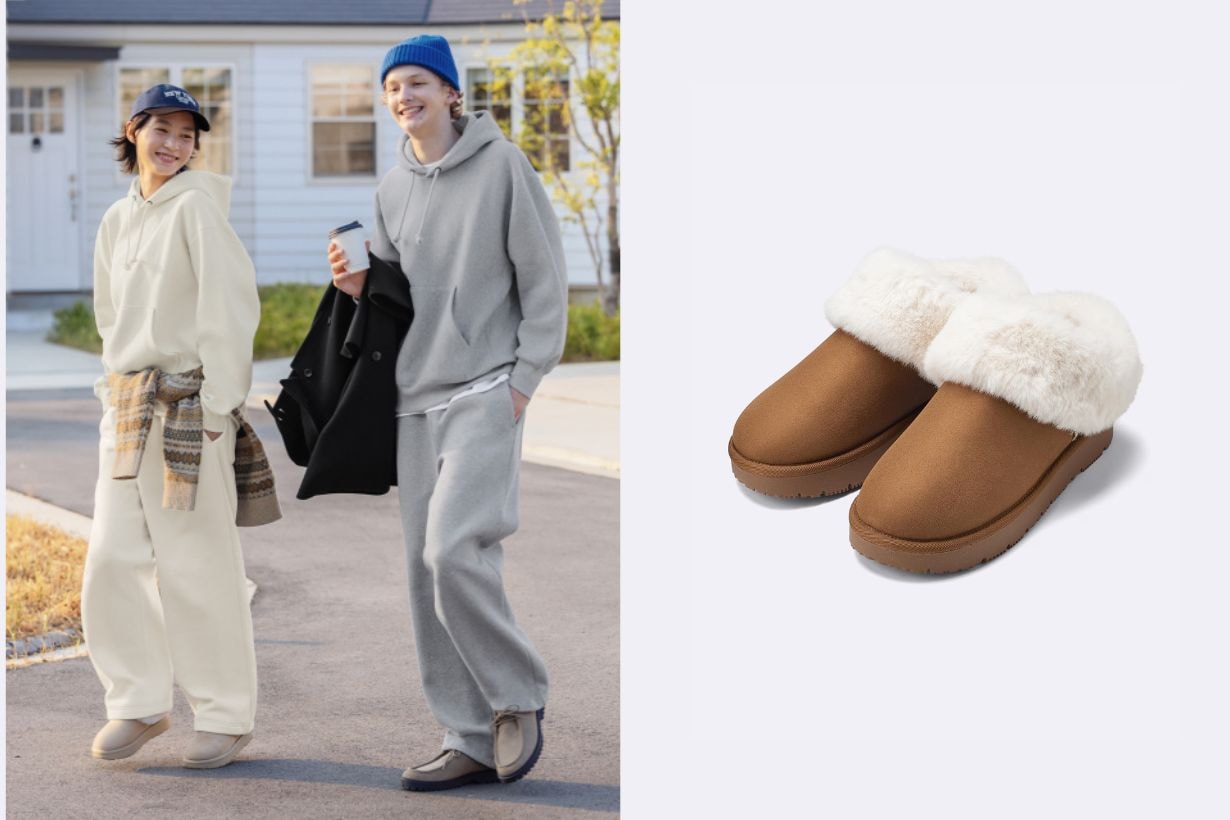 GU Shearling Slippers plush snow boots 2025 winter