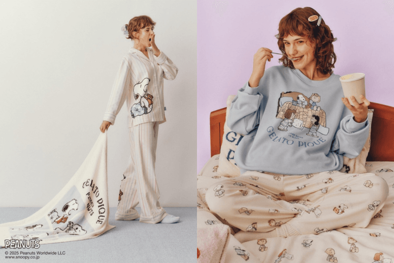 和史努比一起療癒入睡：gelato pique Ｘ PEANUTS 新聯名，軟萌居家服、拖鞋...每一樣都想打包！