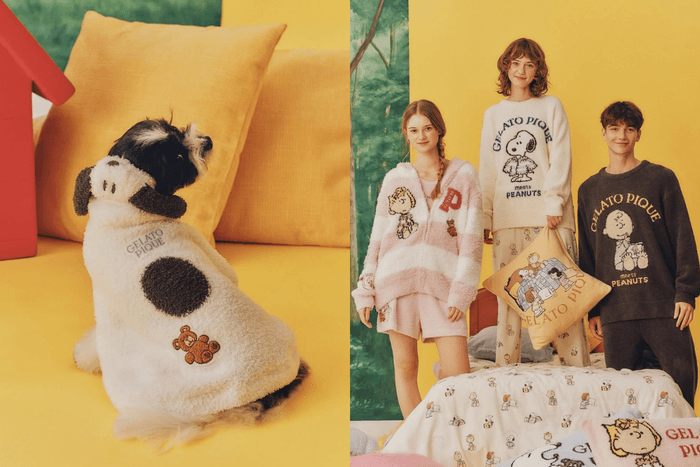 和史努比一起療癒入睡:gelato pique x PEANUTS 新聯名,軟萌居家服、抱枕...每一樣都想打包!