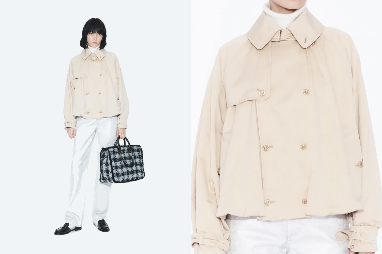 chanel coco neige trench coat logo appear rain 2025 26