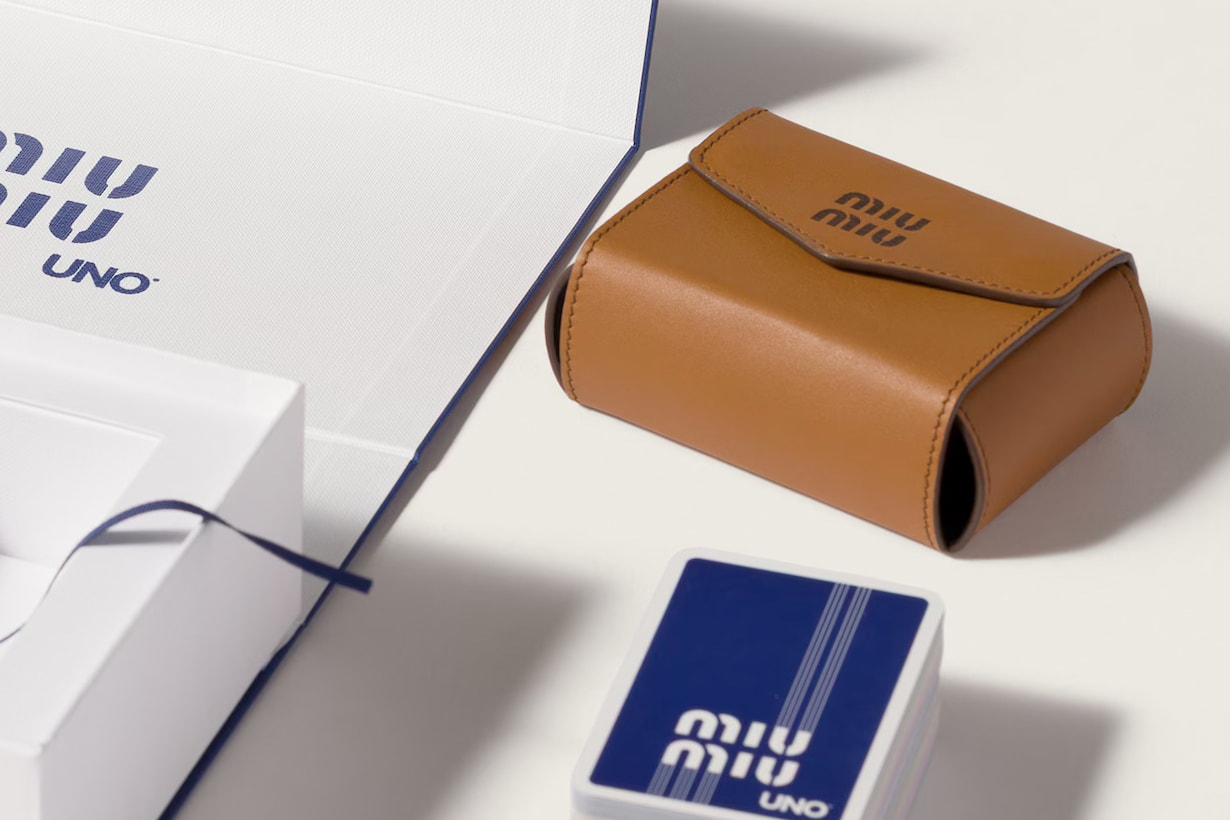 UNO X Miu Miu card set with leather case release price 