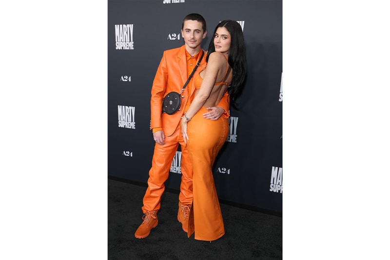 Kylie Jenner Timothée Chalamet chrome hearts Marty Supreme couple custom outfit