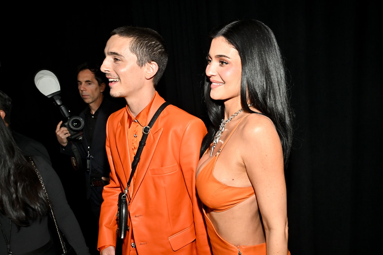 Kylie Jenner Timothée Chalamet chrome hearts Marty Supreme couple custom outfit