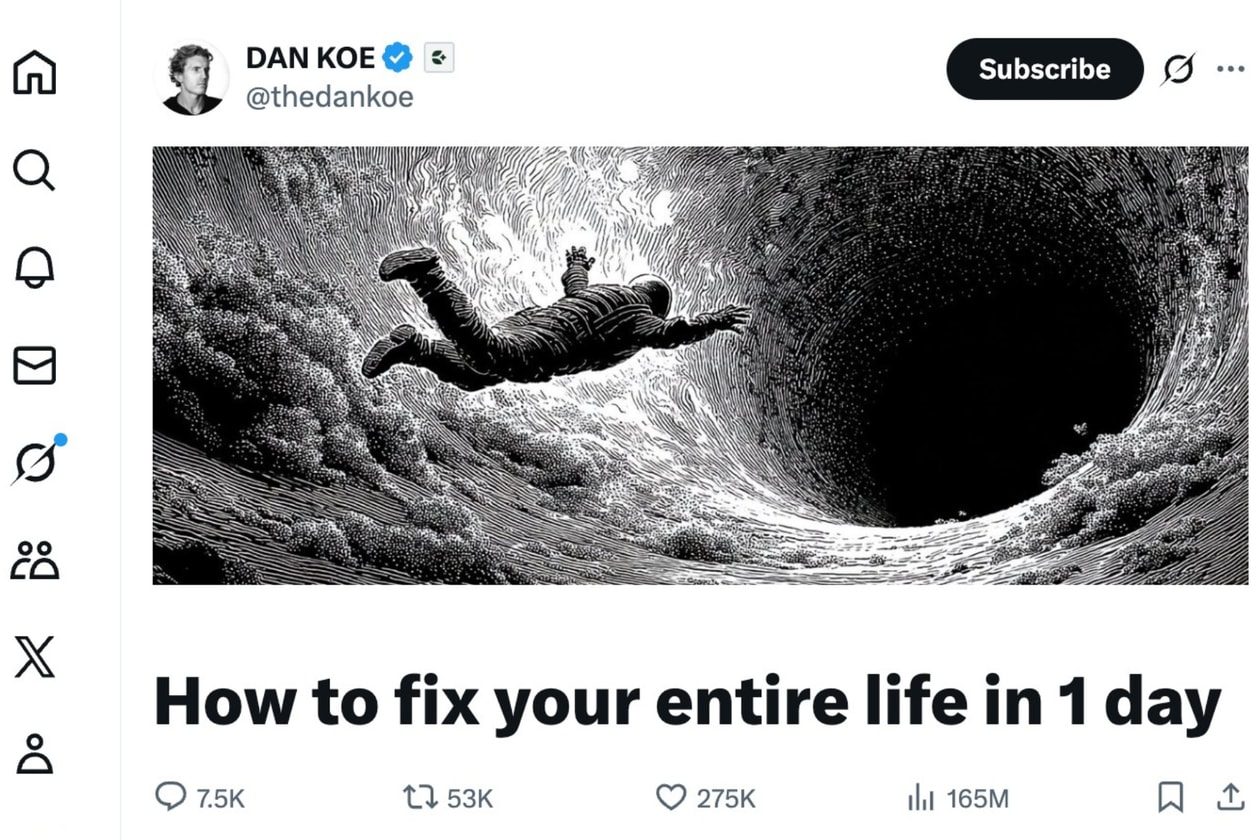 Dan Koe 深度解析：利用「反向願景」與「控制論」，一天內重塑你的人生系統