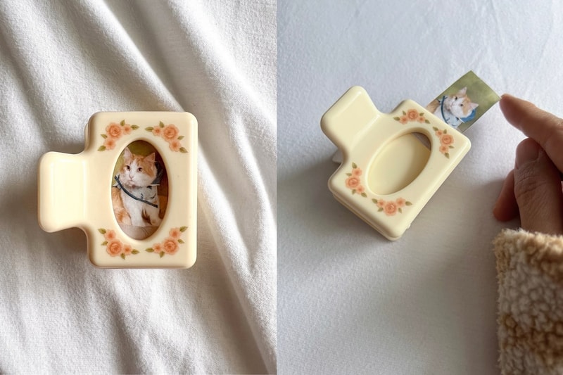 髮夾推薦 2026：相框設計 Photo Frame Hair Claw，將寵物照片隨身攜帶的超可愛飾物