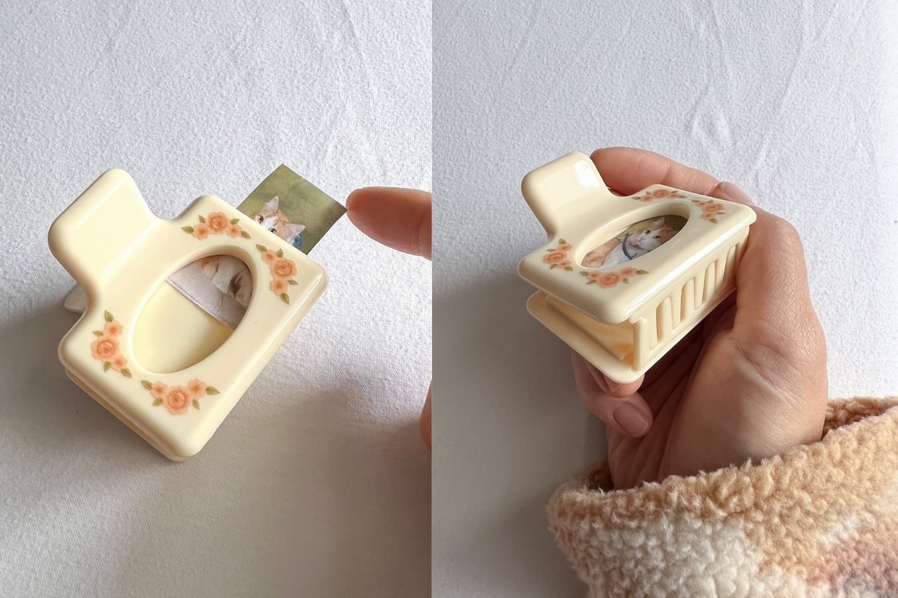 髮夾推薦 2026：相框設計 Photo Frame Hair Claw，將寵物照片隨身攜帶的超可愛飾物