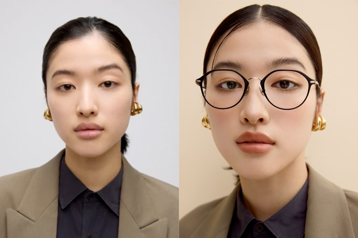 jins small face glasses shorten blush color tik tok sns