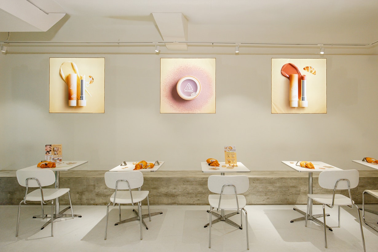 3ce color baker cro_fee pop-up limited croissant cosmetics