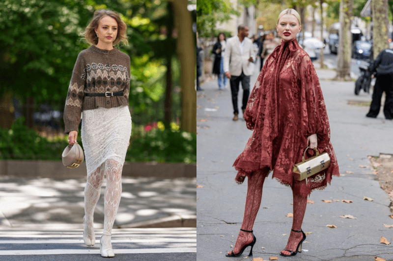 今年必收一雙：蕾絲絲襪怎麼搭？5 種時髦女生愛用的造型秘訣一次學會！