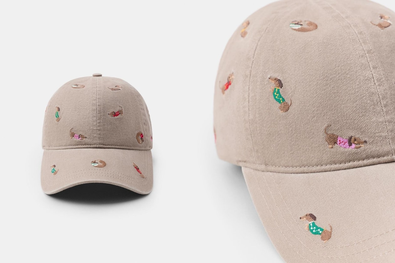 ZARA 刺繡棒球帽推薦：貓咪、狗狗及草泥馬圖案，百搭又親民的夏日配件