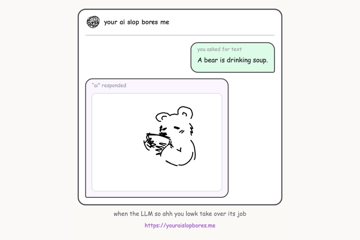 Your AI Slop Bores Me 爆紅！真人假扮 AI 繪圖網站玩法介紹與療癒亮點