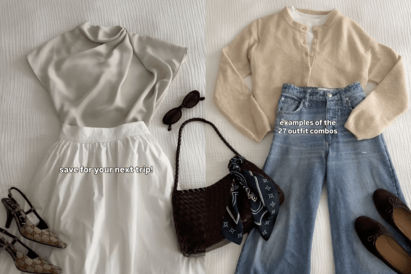 旅行也想每天換造型？試試這套「九宮格打包法」，行李減半也能時髦出發！