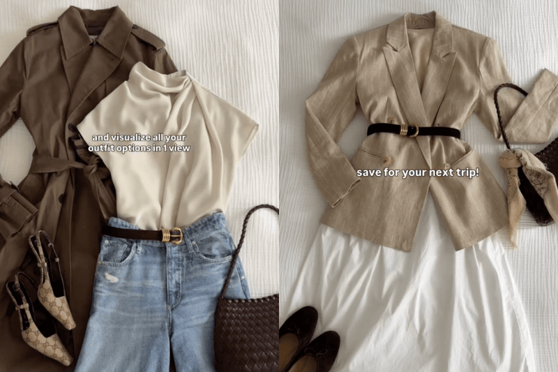 旅行也想每天換造型？試試這套「九宮格打包法」，行李減半也能時髦出發！