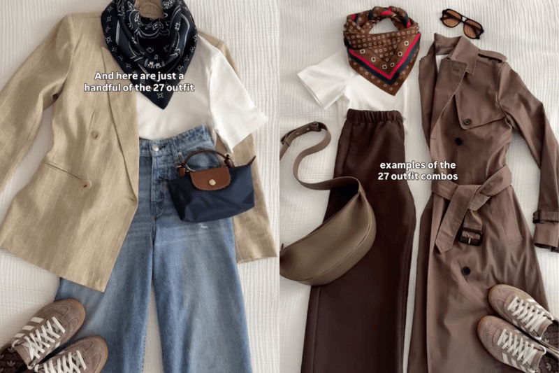 旅行也想每天換造型？試試這套「九宮格打包法」，行李減半也能時髦出發！