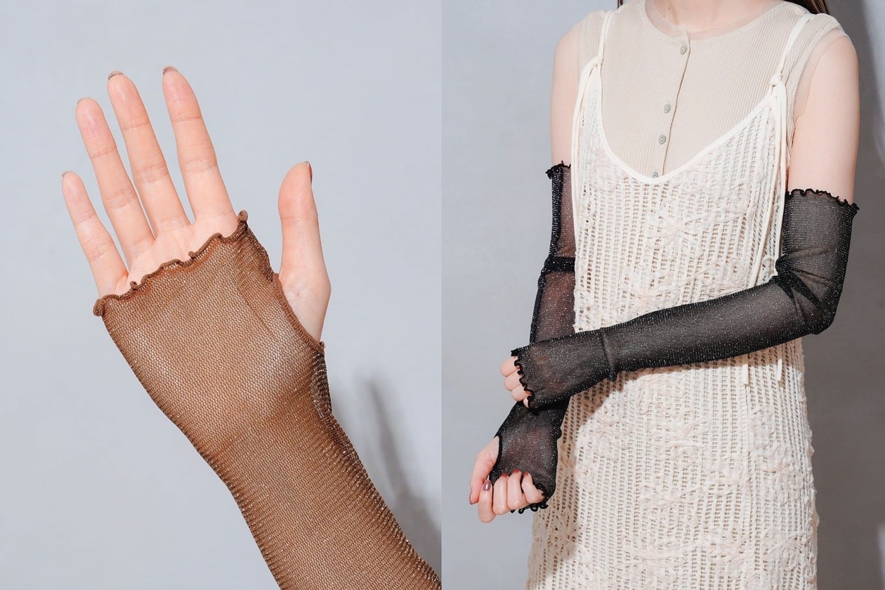防曬穿搭推薦：3COINS 手袖套真的太有創意！5 款透膚碎褶設計，是穿搭也是防曬