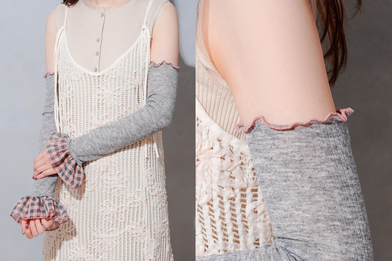 防曬穿搭推薦：3COINS 手袖套真的太有創意！5 款透膚碎褶設計，是穿搭也是防曬