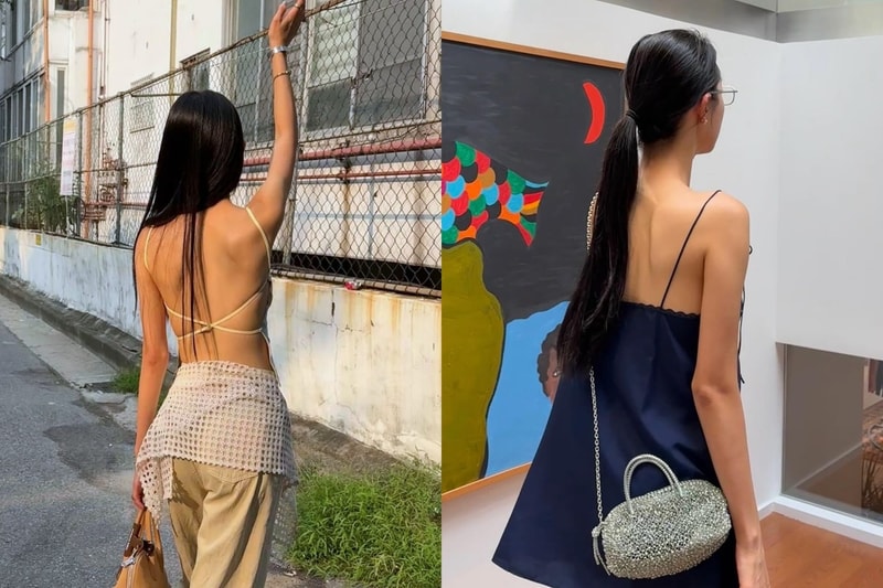 Woman showing a smooth back in summer clothing representing back acne care