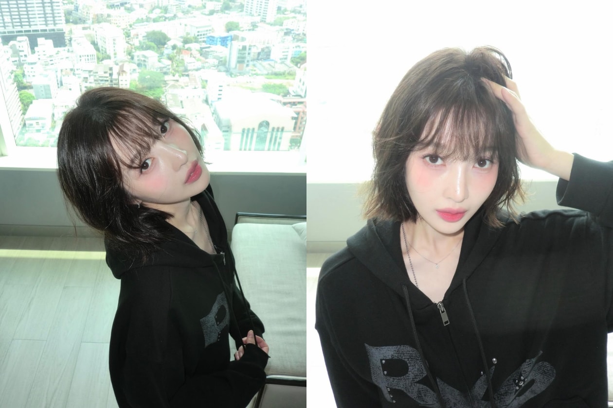 Korean celebrities Wonyoung, Karina, and Lisa showcasing 2026 Spring Summer bang hairstyles.