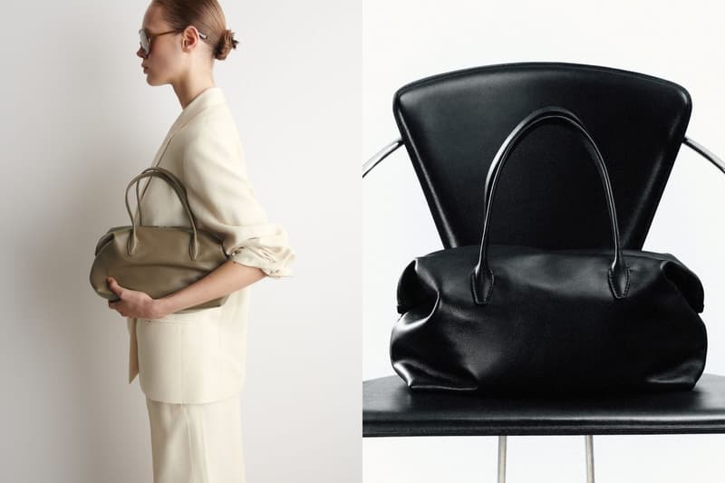 COS Montmartre Bowling Bag Spring Summer 2026 Black Leather The Row Dupe