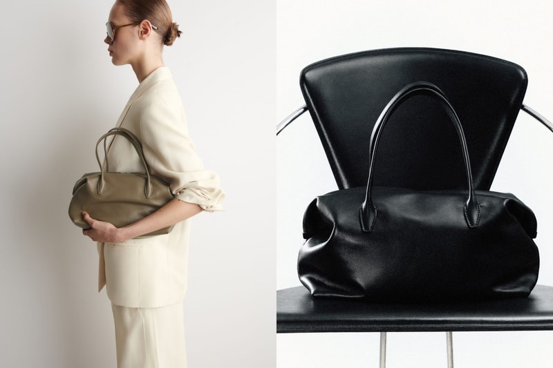 COS Montmartre Bowling Bag Spring Summer 2026 Black Leather The Row Dupe