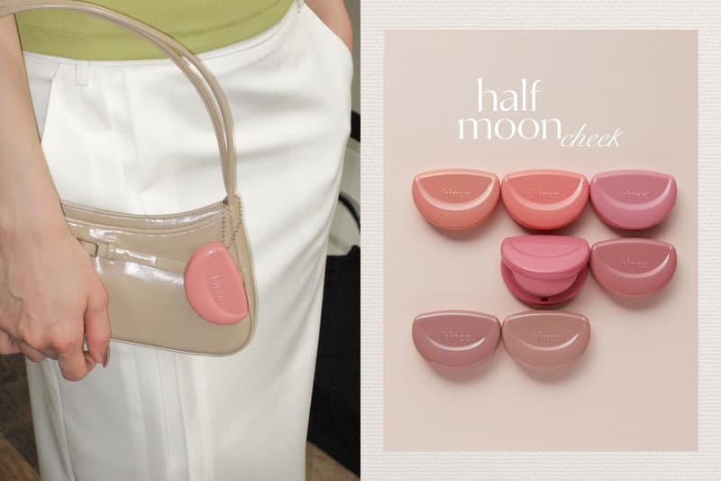 hince 沁藍冰晶腮紅 Half Moon Cheek：Cream-to-Powder 質地、7 款色號、鑰匙圈設計全攻略