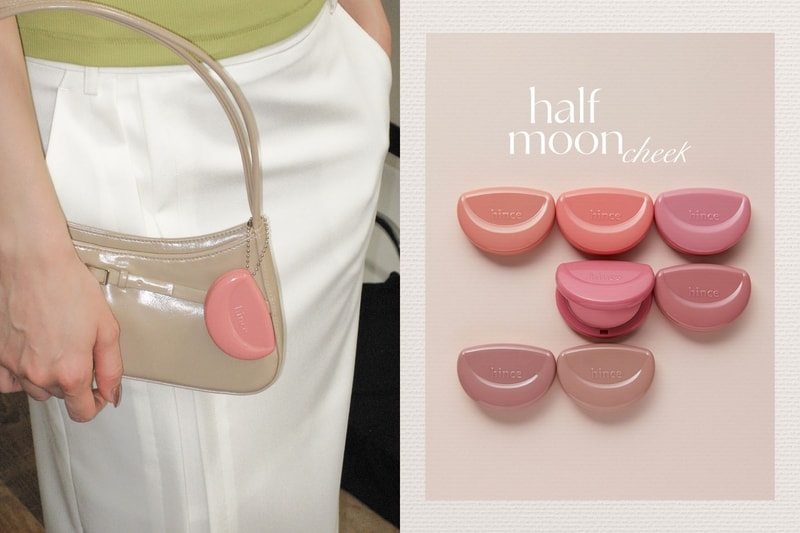 hince 沁藍冰晶腮紅 Half Moon Cheek：Cream-to-Powder 質地、7 款色號、鑰匙圈設計全攻略
