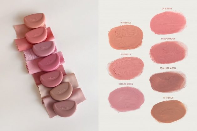 hince 沁藍冰晶腮紅 Half Moon Cheek：Cream-to-Powder 質地、7 款色號、鑰匙圈設計全攻略