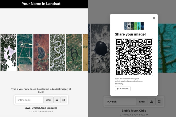 用地球風景拼出你的名字:NASA 隱藏版網站「Your Name In Landsat」爆紅!