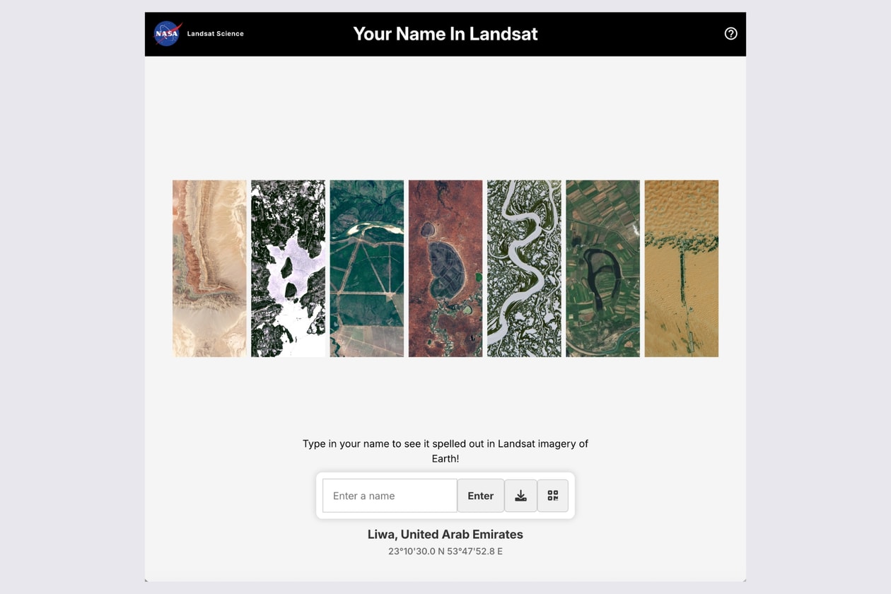 NASA Your Name In Landsat satellite alphabet generator 2026