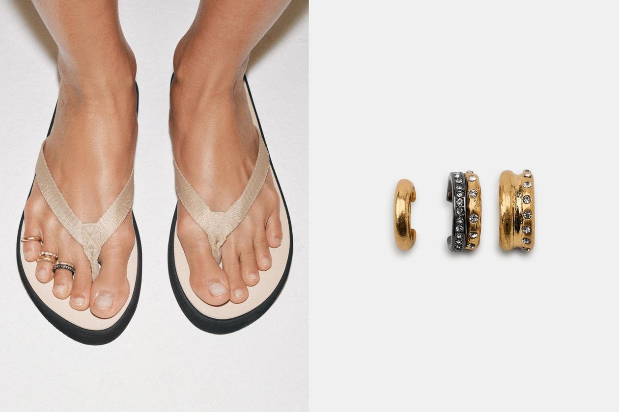 Women wearing various spring 2026 jewelry trends including toe rings and pearl necklaces.