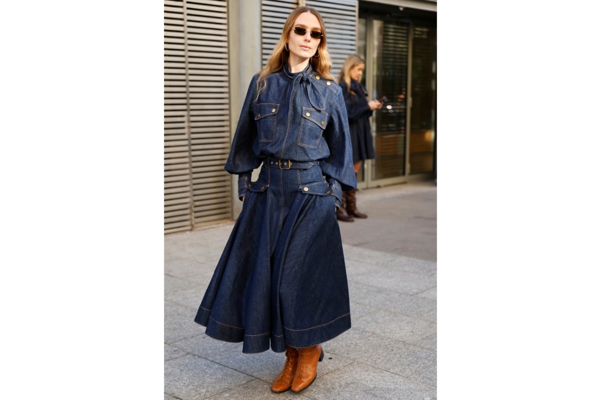 2026 春夏牛仔裙穿搭：長裙、短裙、A 字裙靈感，韓系法式風格一次學會