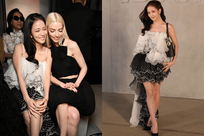 Jisoo 現身 Dior 洛杉磯早春大秀:拎上 Médaillon 黑色水桶包,以法式優雅再次寫下時髦範本
